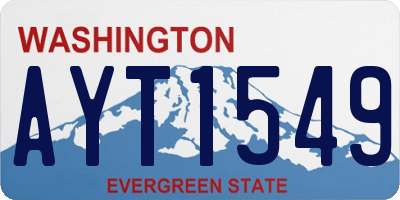 WA license plate AYT1549