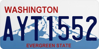 WA license plate AYT1552