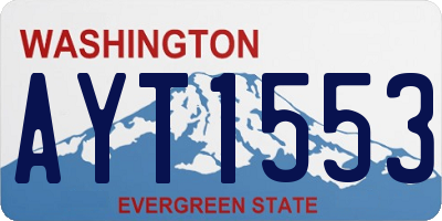 WA license plate AYT1553