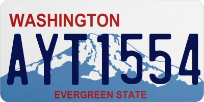 WA license plate AYT1554