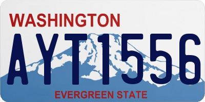 WA license plate AYT1556