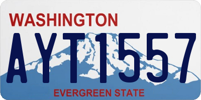 WA license plate AYT1557