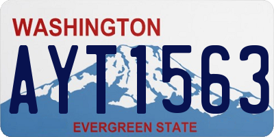 WA license plate AYT1563