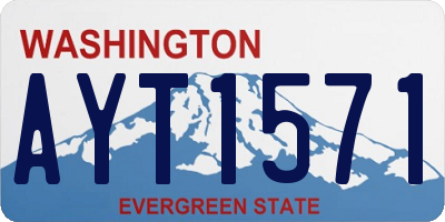 WA license plate AYT1571
