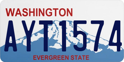WA license plate AYT1574
