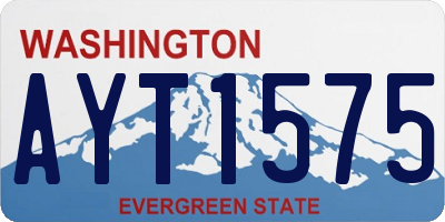 WA license plate AYT1575