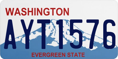 WA license plate AYT1576