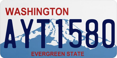 WA license plate AYT1580