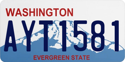 WA license plate AYT1581