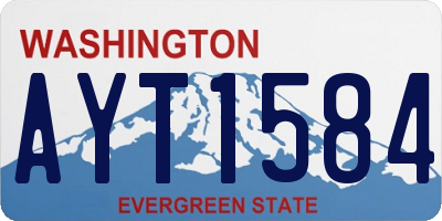 WA license plate AYT1584