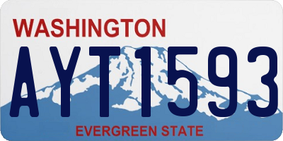 WA license plate AYT1593