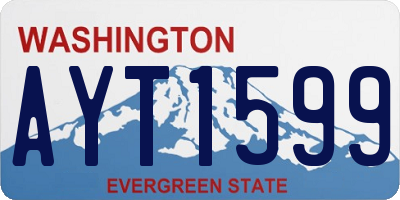 WA license plate AYT1599