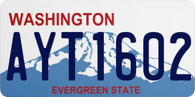 WA license plate AYT1602