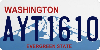 WA license plate AYT1610