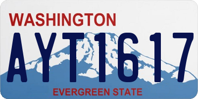 WA license plate AYT1617