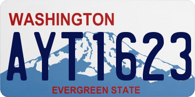 WA license plate AYT1623