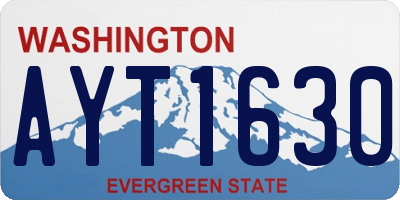 WA license plate AYT1630