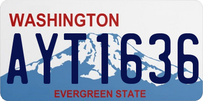 WA license plate AYT1636