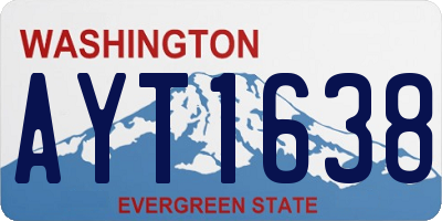 WA license plate AYT1638