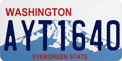 WA license plate AYT1640