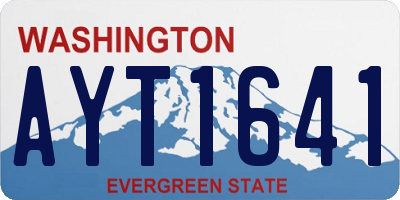 WA license plate AYT1641