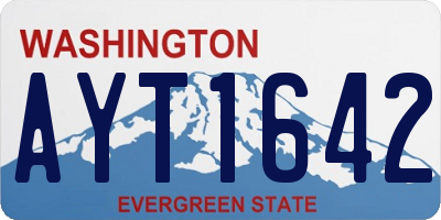WA license plate AYT1642