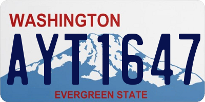 WA license plate AYT1647