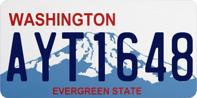 WA license plate AYT1648