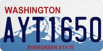 WA license plate AYT1650