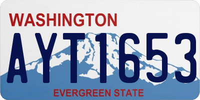 WA license plate AYT1653