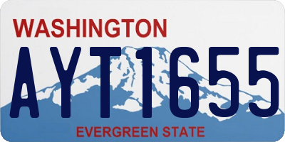 WA license plate AYT1655