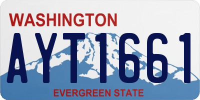 WA license plate AYT1661