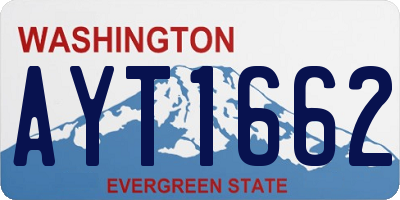 WA license plate AYT1662