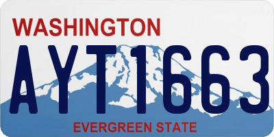 WA license plate AYT1663