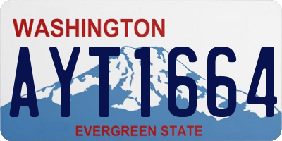 WA license plate AYT1664