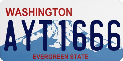 WA license plate AYT1666