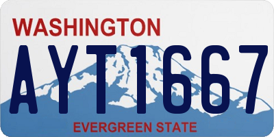 WA license plate AYT1667