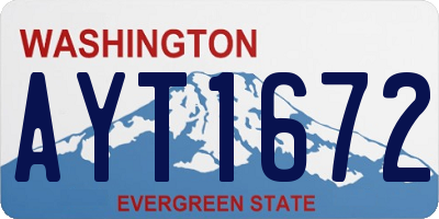 WA license plate AYT1672