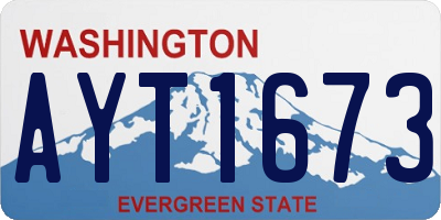 WA license plate AYT1673
