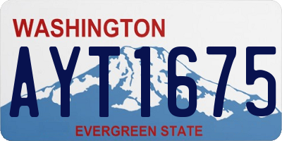 WA license plate AYT1675