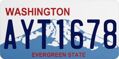 WA license plate AYT1678