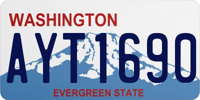 WA license plate AYT1690