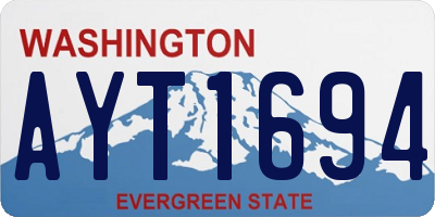 WA license plate AYT1694