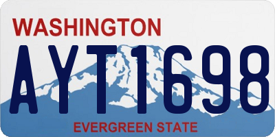 WA license plate AYT1698