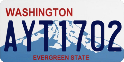WA license plate AYT1702
