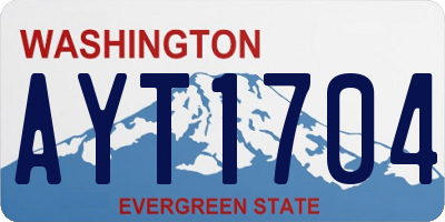 WA license plate AYT1704