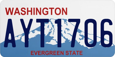 WA license plate AYT1706