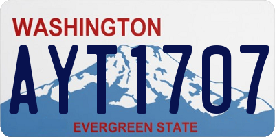 WA license plate AYT1707