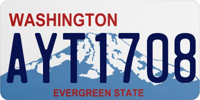 WA license plate AYT1708