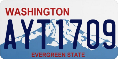 WA license plate AYT1709